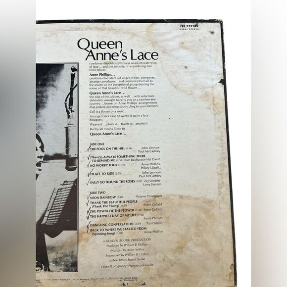 VINTAGE QUEEN ANNE’S LACE SELF-TITLED VINYL LP 12” ROCK ORIGINAL PRESSING - Picture 4 of 10
